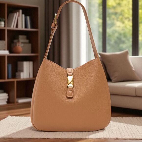 ALDO Sofietta Bucket Bag Camel NWT - Picture 1 of 6